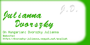 julianna dvorszky business card